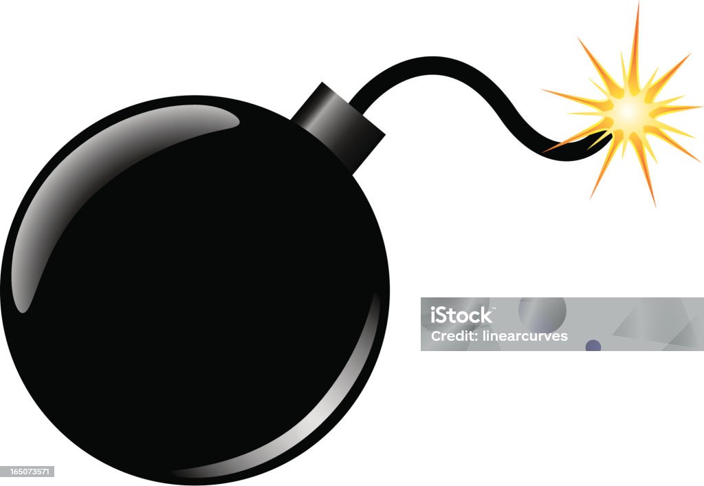 Bomb Shiny bomb about to explode. Image contains radial illustrator gradients. Bomb stock vector Bomb Shiny bomb about to explode. Image contains radial illustrator gradients. Bomb stock vector