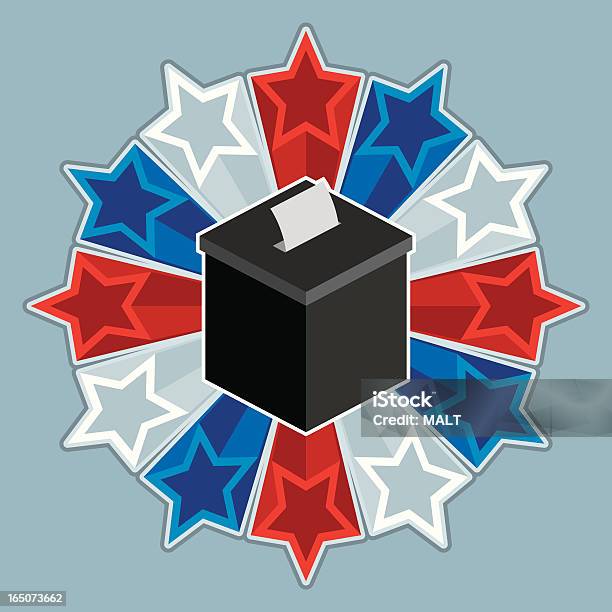 American Wahlurne Stock Vektor Art und mehr Bilder von Ausrüstung und Geräte - Ausrüstung und Geräte, Blau, Demokratie