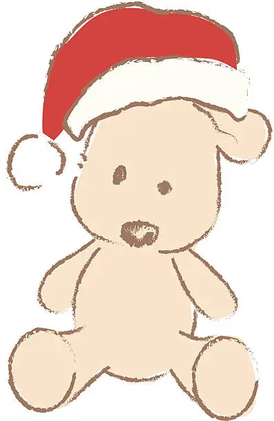 Vector illustration of santa bear