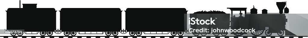 American loco - Vetor de Locomotiva a vapor royalty-free