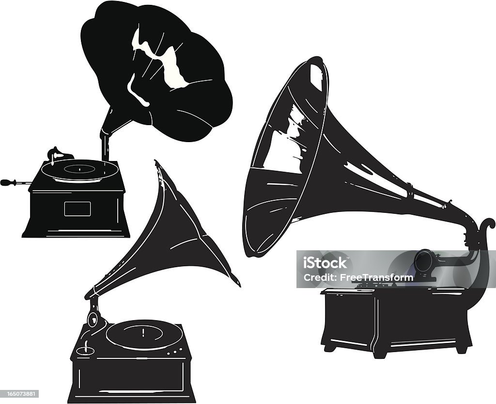 Antyczny gramofonu - Grafika wektorowa royalty-free (Grafika wektorowa)