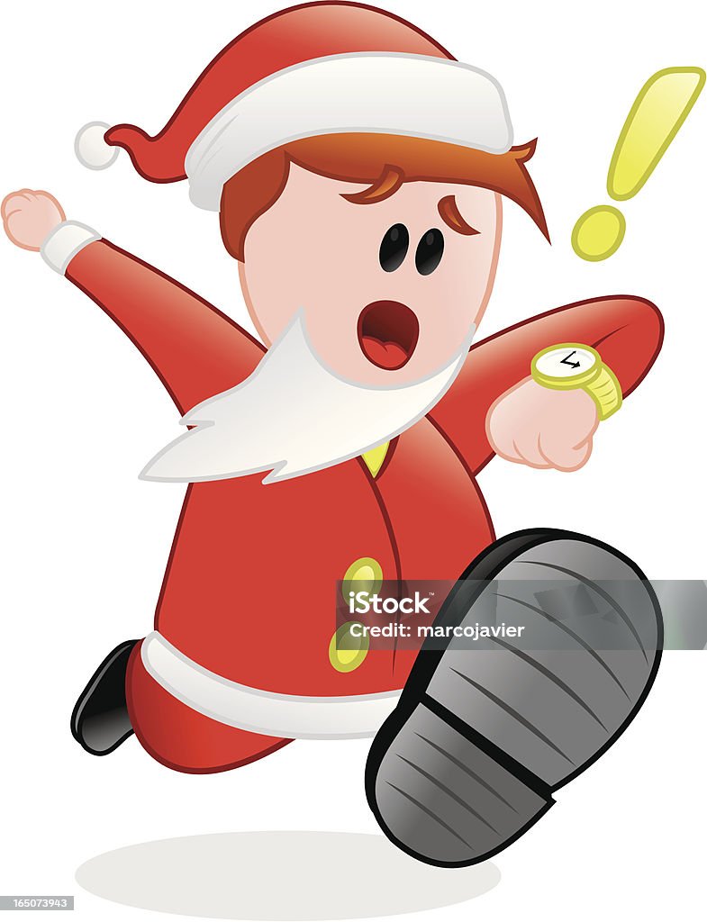 Noël-santa running - clipart vectoriel de Adulte libre de droits