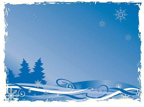 Snowy Background vector art illustration