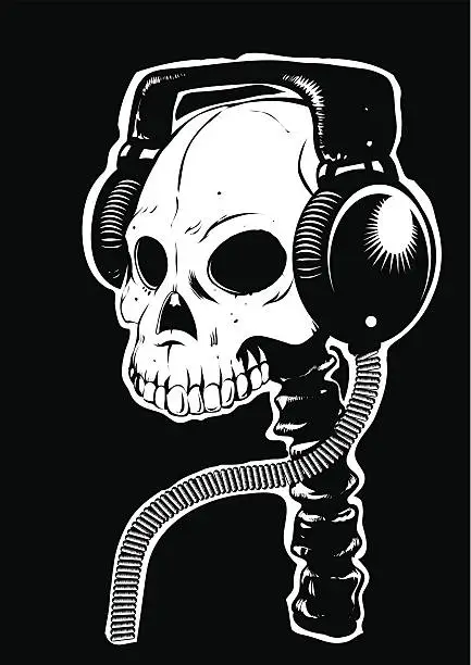 Vector illustration of Tunes to the death