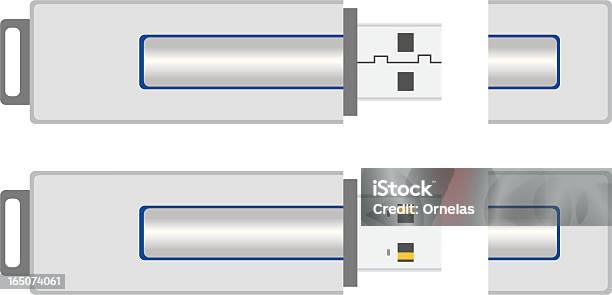 Usbнакопители — стоковая векторная графика и другие изображения на тему USB-кабель - USB-кабель, Без людей, Векторная графика