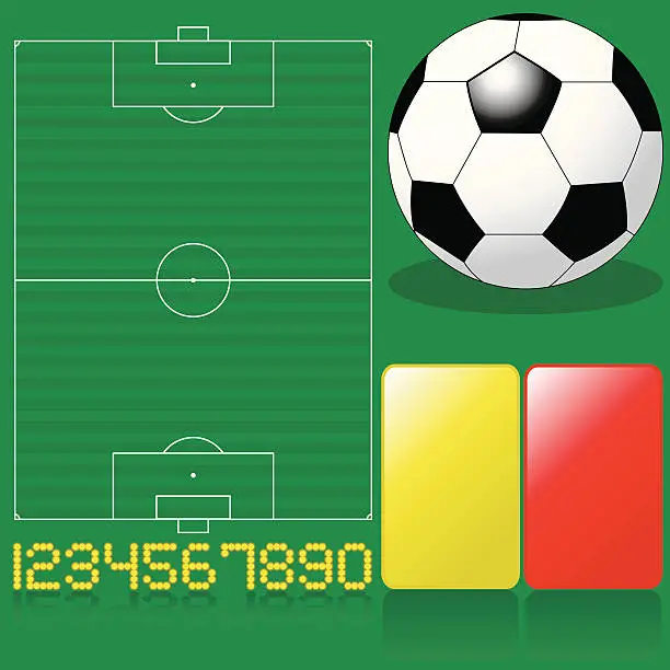 Vector illustration of Football (Soccer) Elements