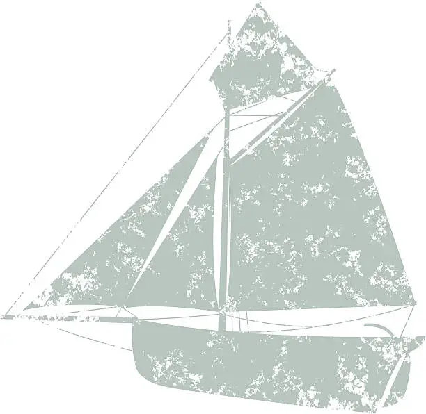 Vector illustration of Old style sailing boat