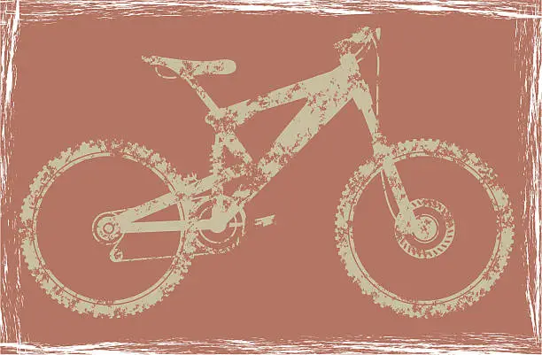 Vector illustration of Mountain bike grunge