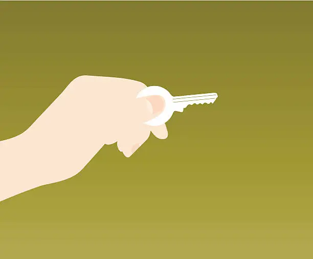 Vector illustration of The key.