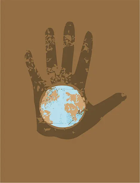 Vector illustration of World In Our Hand