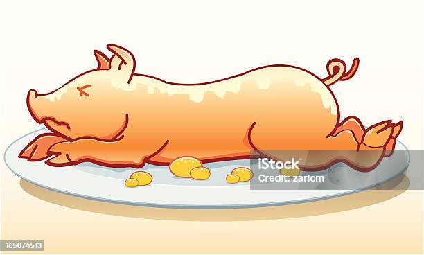 Roasted Pig Stock Illustration - Download Image Now - Animal, Baking, Burnt