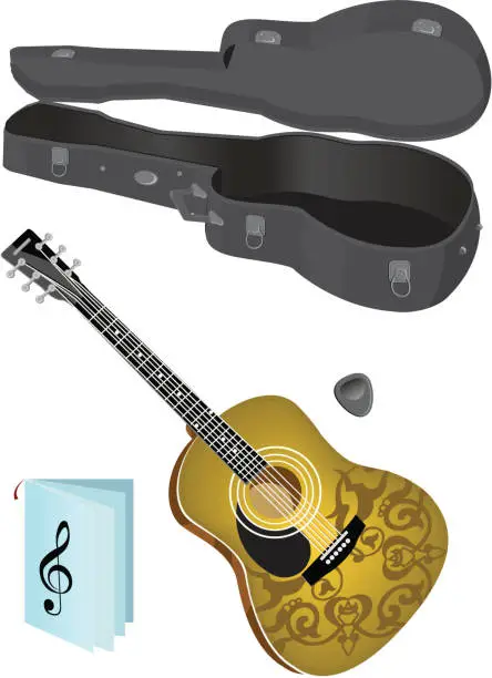 Vector illustration of guitar