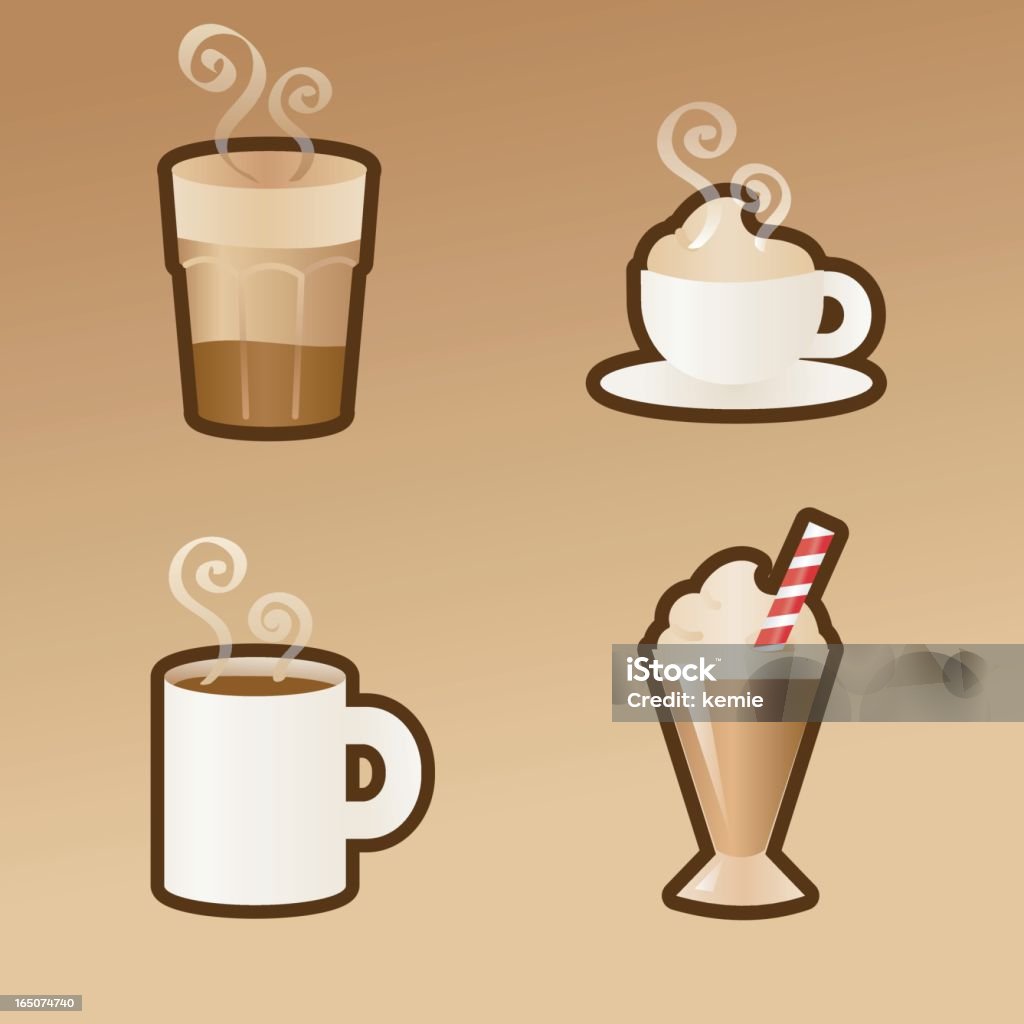 Kaffeeliebhaber kit- Teil 2 - Lizenzfrei Eiskaffee Vektorgrafik