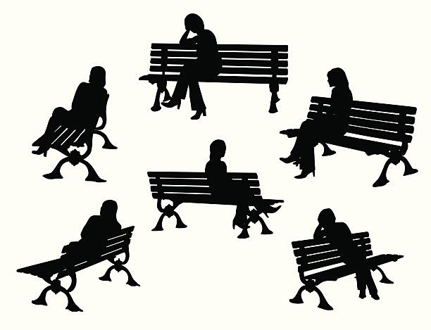 parkbench auswahl - parkbank stock-grafiken, -clipart, -cartoons und -symbole