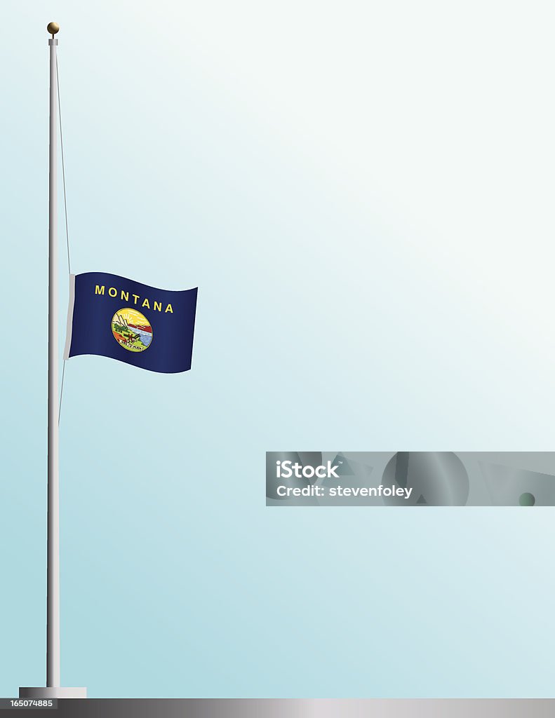 Bandeira de Montana em meia-pessoal - Royalty-free Bandeira arte vetorial