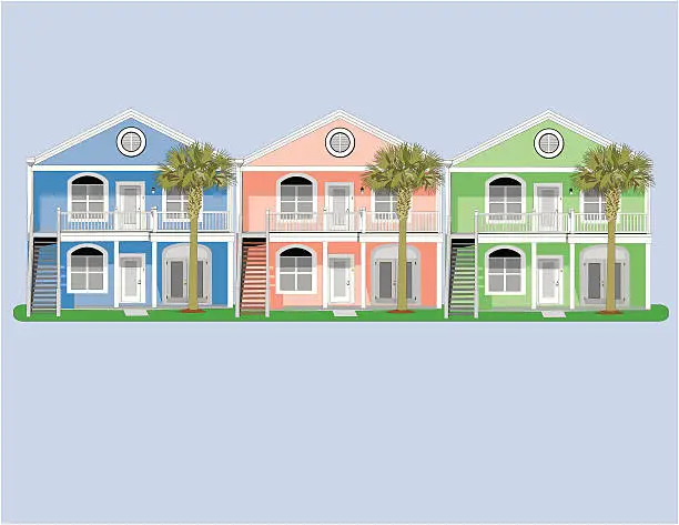 Vector illustration of Colorful Condos