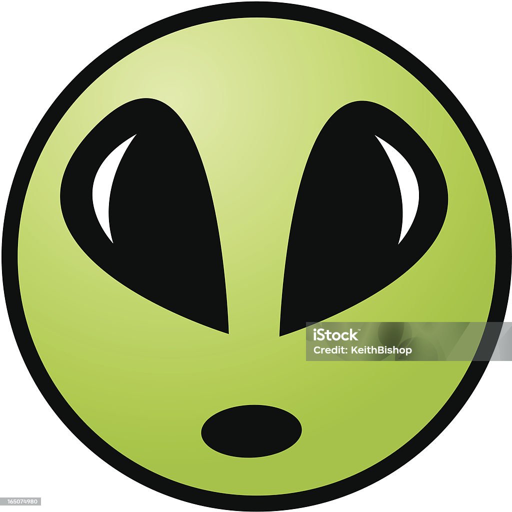 OVNI, Alien icono de cabeza - arte vectorial de Astronauta libre de derechos