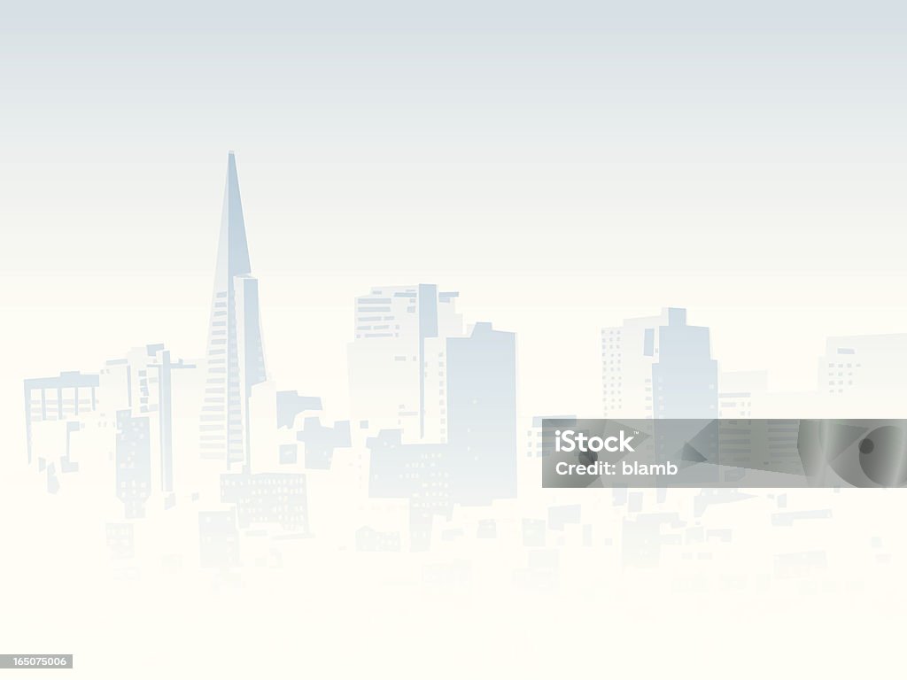 Foggy San Francisco - Grafika wektorowa royalty-free (San Francisco - Stan Kalifornia)