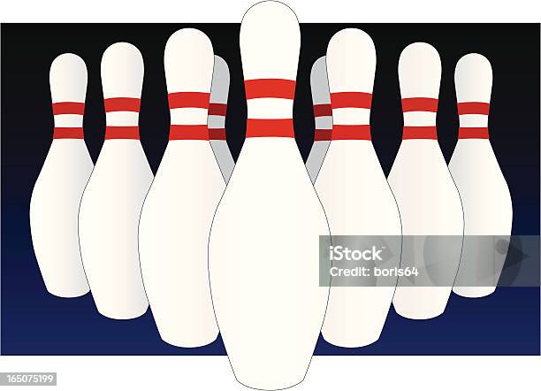 De Bowling Pins Vecteurs libres de droits et plus d'images vectorielles de Quille de bowling - Quille de bowling, Activité de loisirs, Balle ou ballon