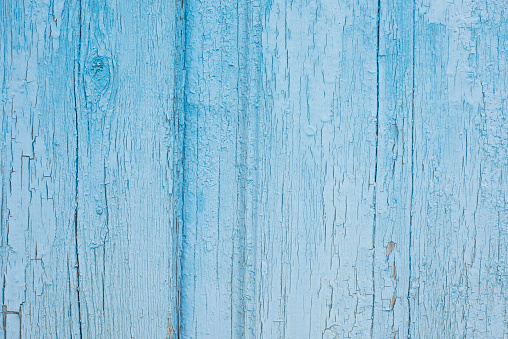 light blue cracked sun-bleached wooden background.