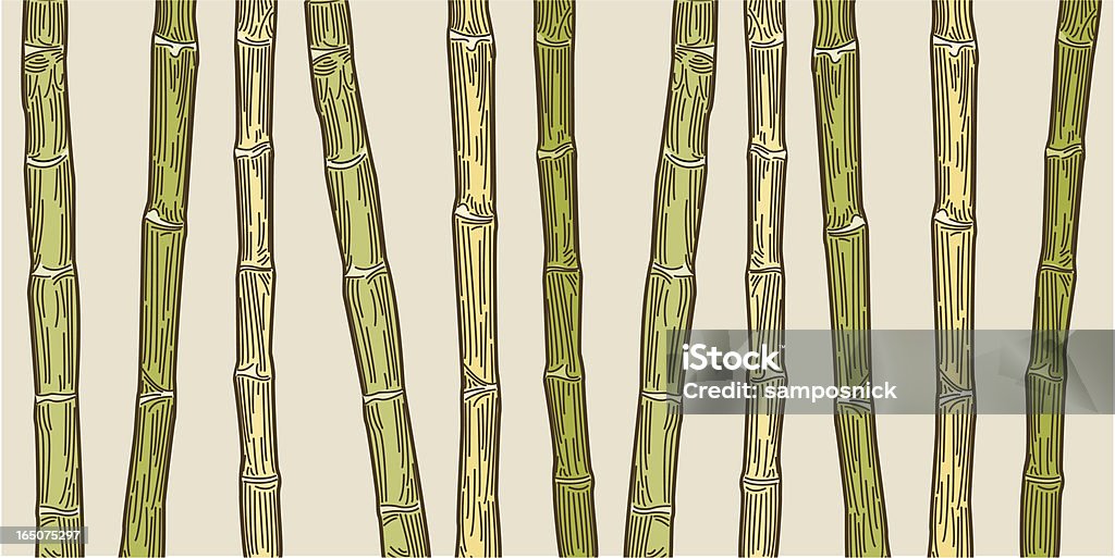 Бамбуковым принтом в стиле ретро - Векторная графика Культура Китая роялти-фри