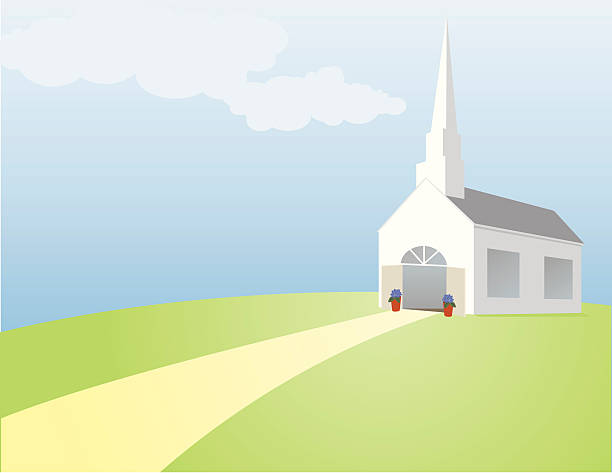 ilustrações, clipart, desenhos animados e ícones de igreja - church steeple vector christianity