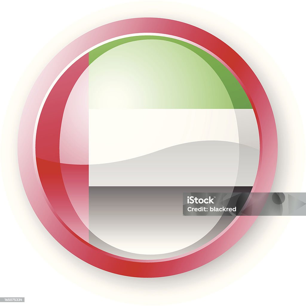 Flagge der Vereinigten Arabischen Emirate-Icon - Lizenzfrei Bedienungsknopf Vektorgrafik