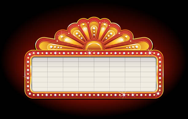 illustrazioni stock, clip art, cartoni animati e icone di tendenza di - segnale inglese - theater marquee illustrations