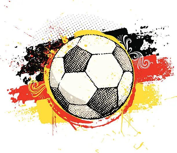 Vector illustration of German football