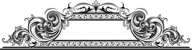 Scrollwork Header vector art illustration