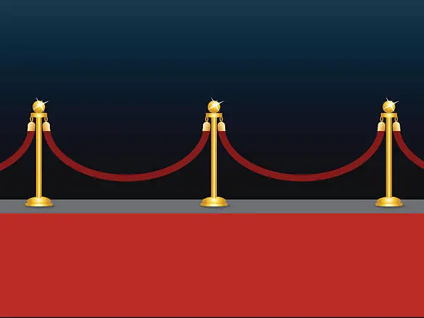 Vector illustration of the red carpet