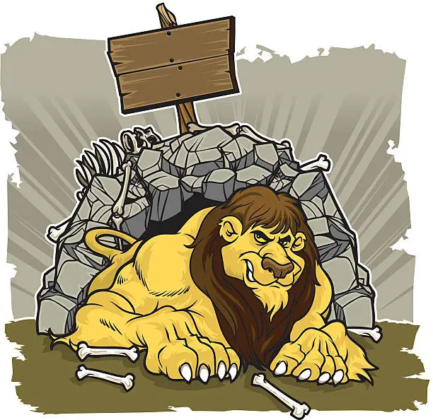 Vector illustration of Lions Den