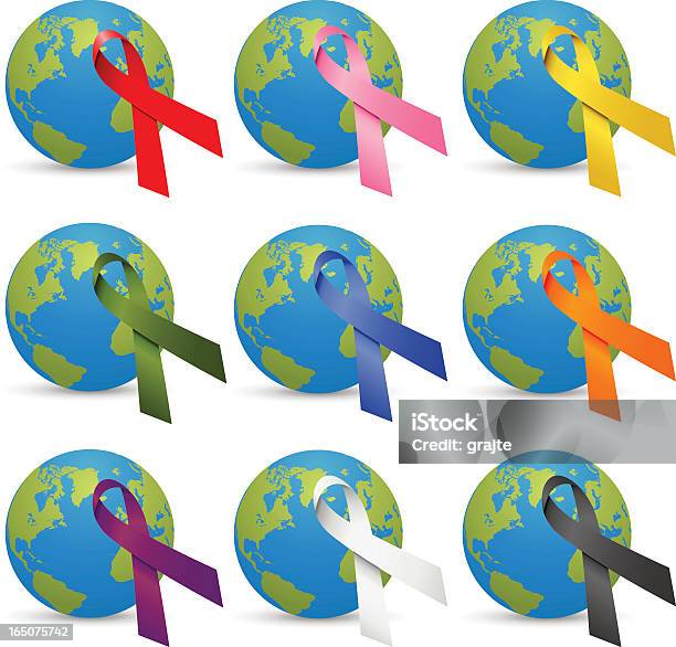 Świat Taśmy - Stockowe grafiki wektorowe i więcej obrazów AIDS - AIDS, Bez ludzi, Biały