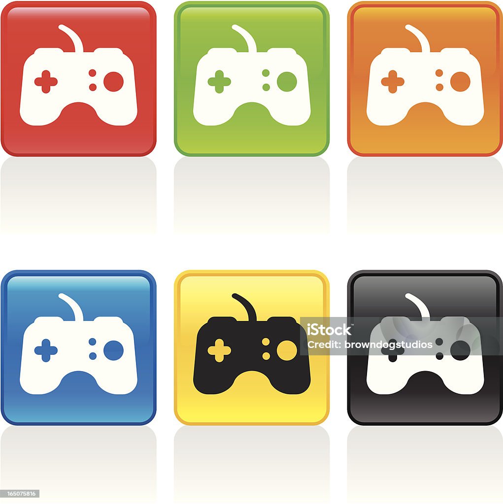 Ícone de Controle de video Game - Vetor de Amarelo royalty-free