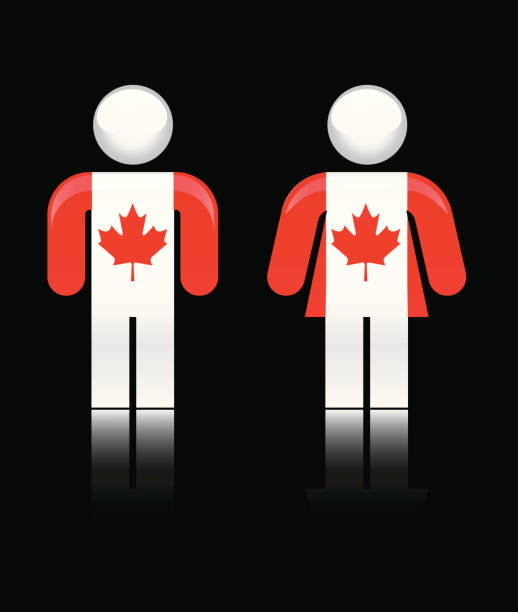 istock Canadian flag covered people symbols 165075823