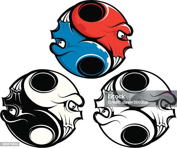 Vecteur Yin Yang Vecteurs libres de droits et plus d'images vectorielles de Cartoon - Cartoon, Anatomie, Art et Artisanat