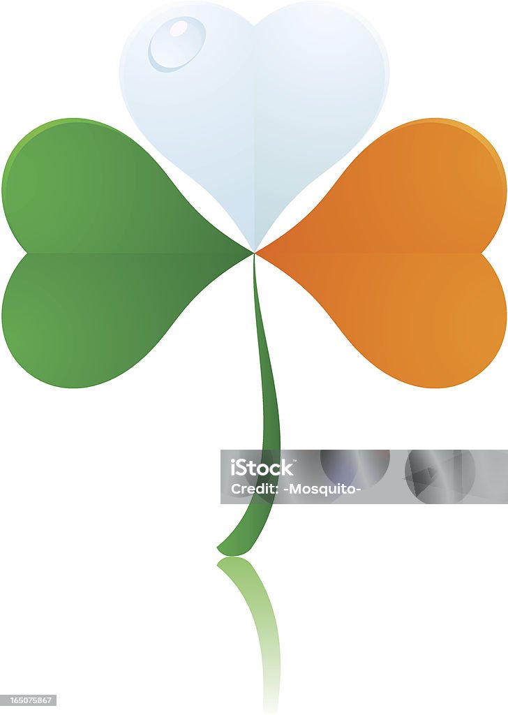 Trèfle irlandais - clipart vectoriel de Blanc libre de droits