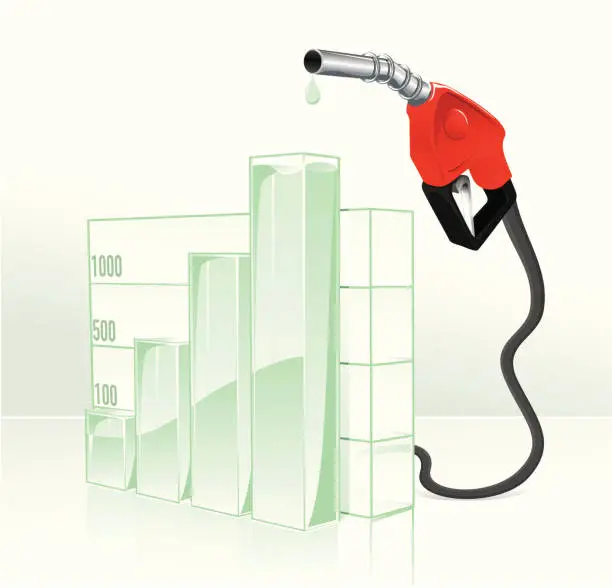 Vector illustration of Fuel increase