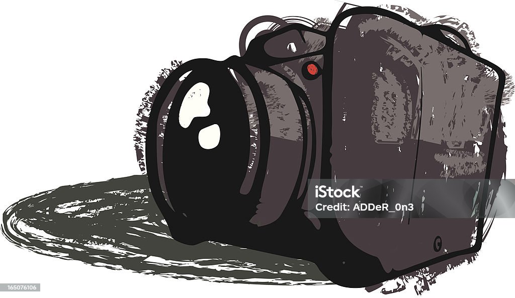 Cyfrowy SLR aparat fotograficzny - Grafika wektorowa royalty-free (Graffiti)