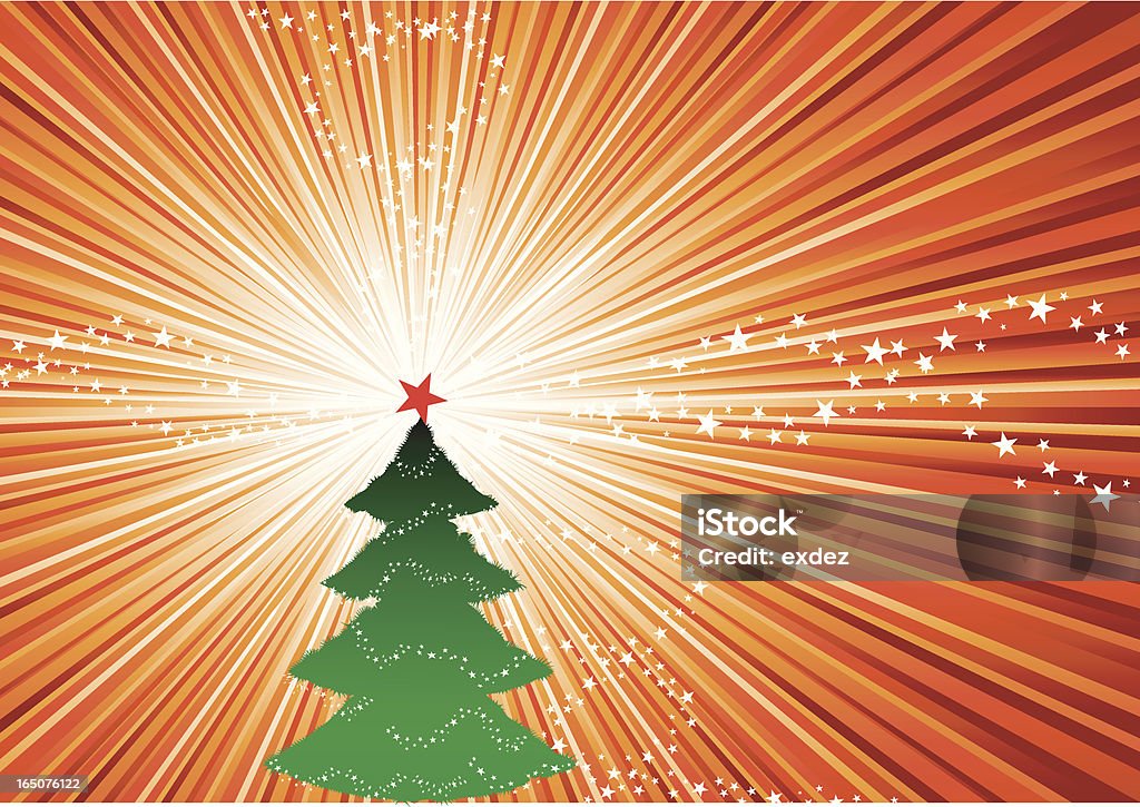Weihnachtsbaum in einem herrlichen Tag - Lizenzfrei Baum Vektorgrafik