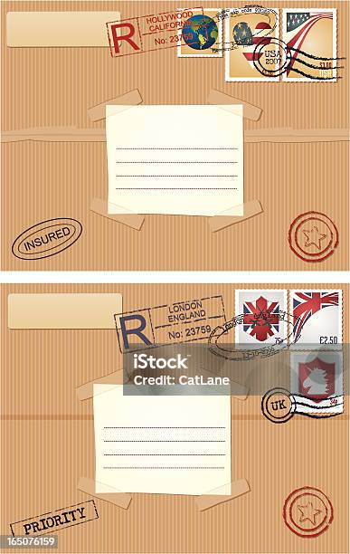 Pacchetto Fronti Uniti E Regno Unito - Immagini vettoriali stock e altre immagini di Carta da pacchi - Carta da pacchi, Carta da regalo, Copy Space