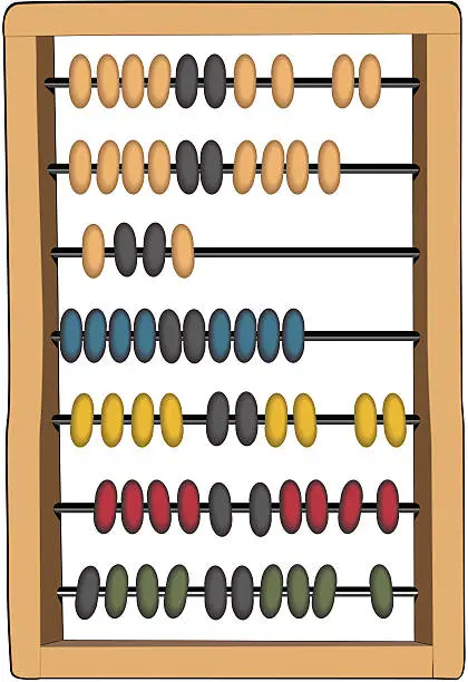 Vector illustration of Russian abacus