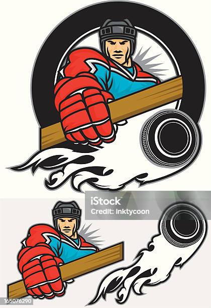 Хоккей Design — стоковая векторная графика и другие изображения на тему Хоккей с шайбой - Хоккей с шайбой, Каска, Атлет