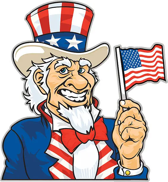 Vector illustration of Uncle Sam