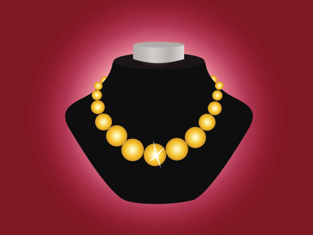 jewelry 디스플레이 스탠드 - short necklace stock illustrations