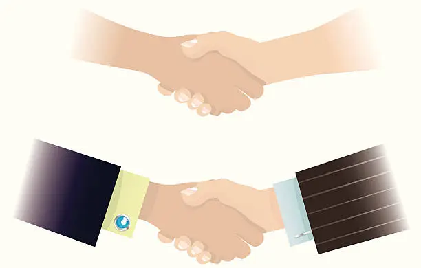 Vector illustration of Shaking hands