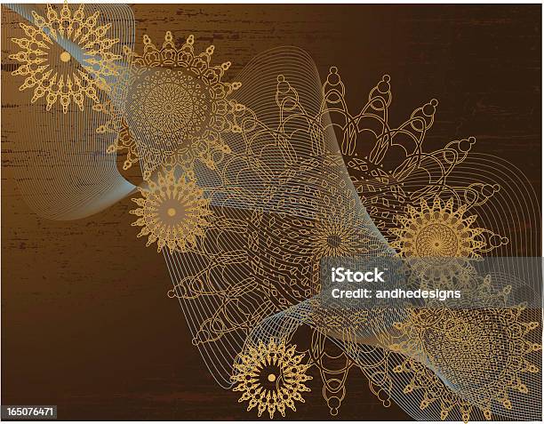 Detaillierte Verzierte Blumen Stock Vektor Art und mehr Bilder von Spirograph - Spirograph, Muster, Blume