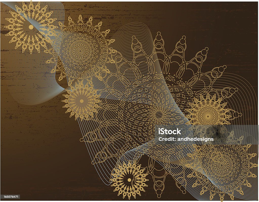 Подробно, украшенный цветами - Векторная графика Спирограф роялти-фри