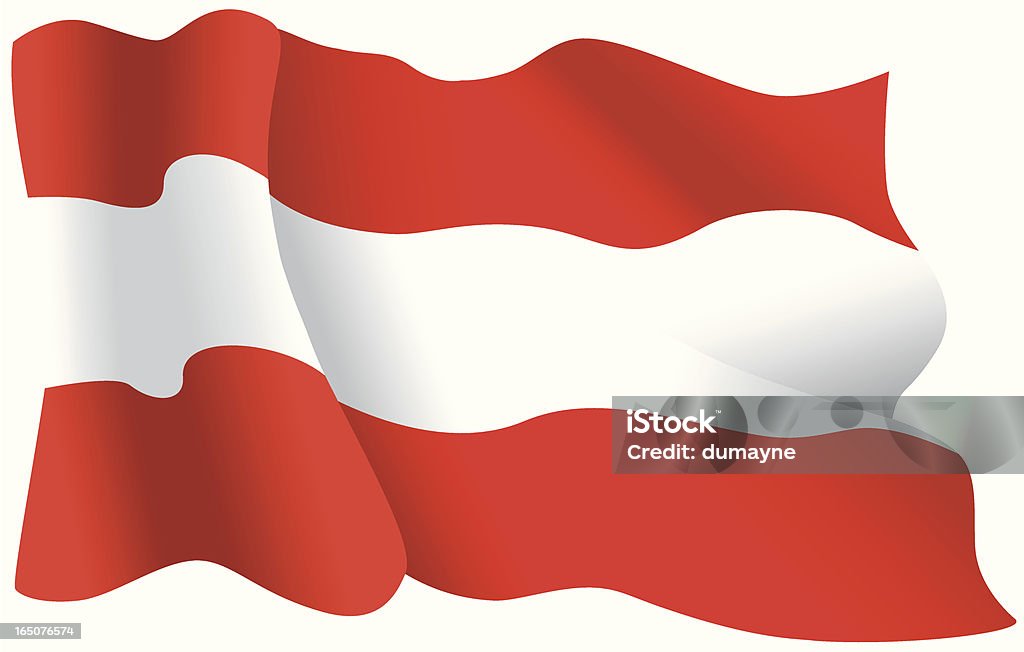 Österreichische Flagge - Lizenzfrei Österreichische Flagge Vektorgrafik