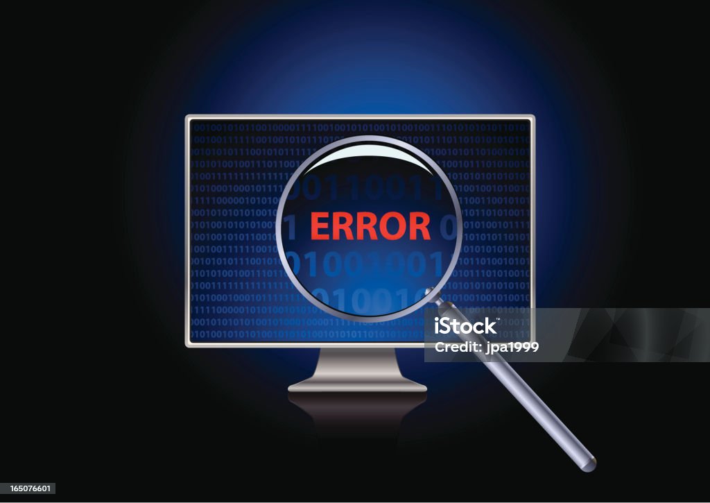 Error Code Computer Broken Computer Error Stock Illustration - Download Image Now - Broken ...